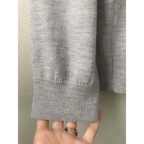 Fairlane 100% Merino Wool V Neck Sweater Mens Size XL Marled Light Gray - Picture 3 of 10